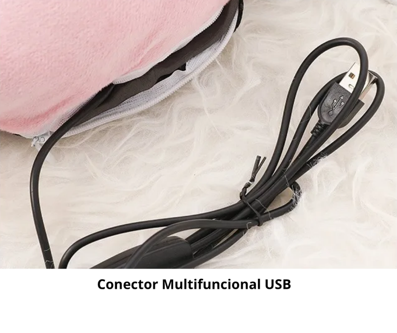 Aconchego USB – Aquecedor de Pés Portátil com Flanela Macia | Compre 1 e leve 2!