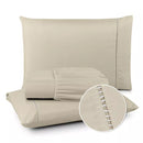 Jogo de Lençol 400 Fios Ponto Palito - Conjunto Casal com 3 peças