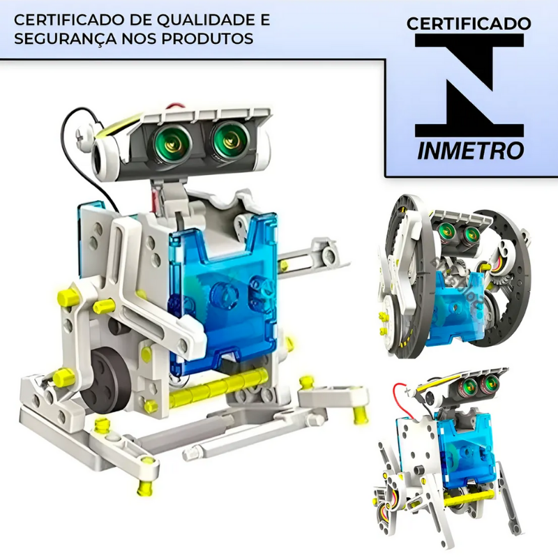 Robô Solar 13 em 1 - Monte, Aprenda e Brinque!