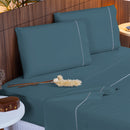 Jogo de Lençol 400 Fios Ponto Palito - Conjunto Casal com 3 peças