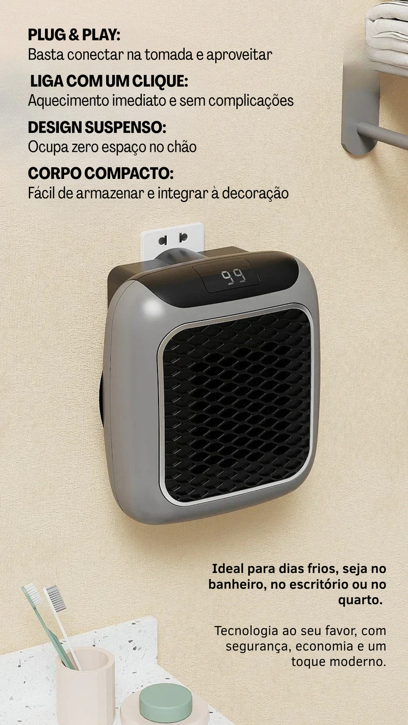 ThermoPlug™ – Mini Aquecedor Inteligente de Tomada