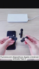 Kit 2 Microfones de Lapela sem Fio